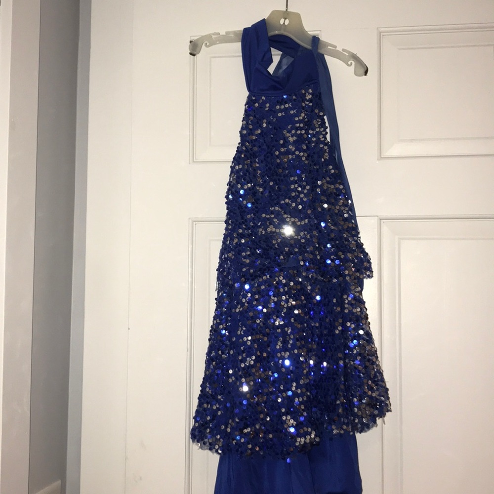 !blue sequin jazz costume!
